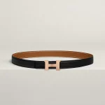 Mini Constance belt buckle & Reversible leather strap 24 mm